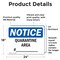 Signmission Quarantine Area #____, 24 in W x Rectangle, Vinyl Decal OS-2PACK-NS-D-1824-L-17933 - alternate 2